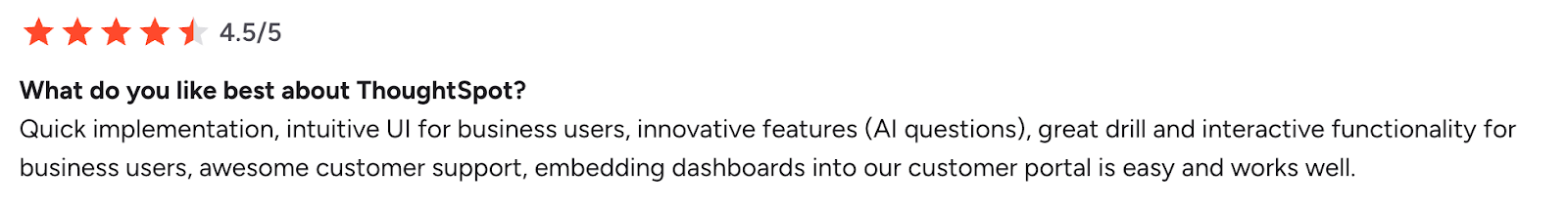 ThoughtSpot review: ease of use