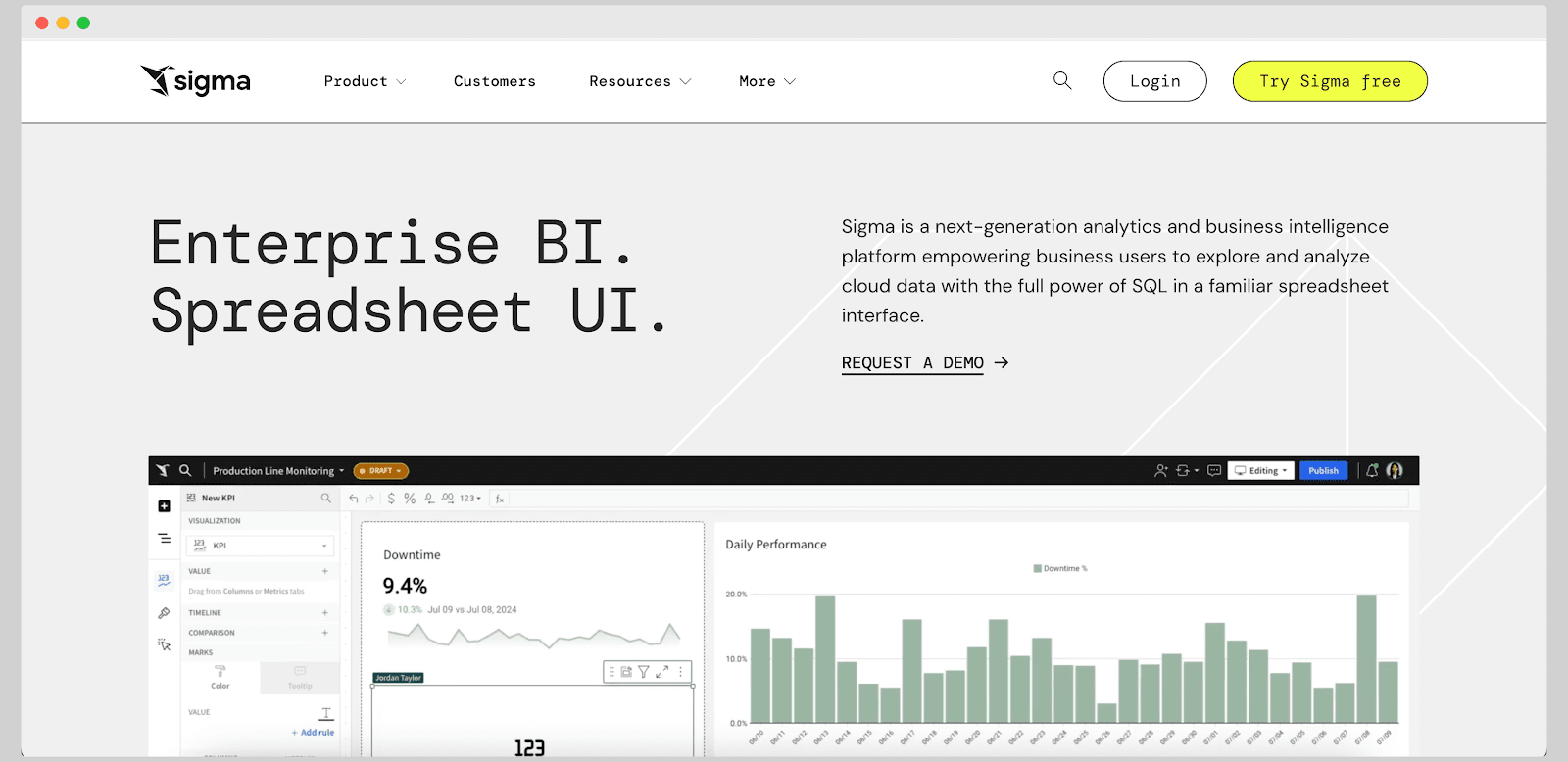 Sigma as a ThoughtSpot competitor
