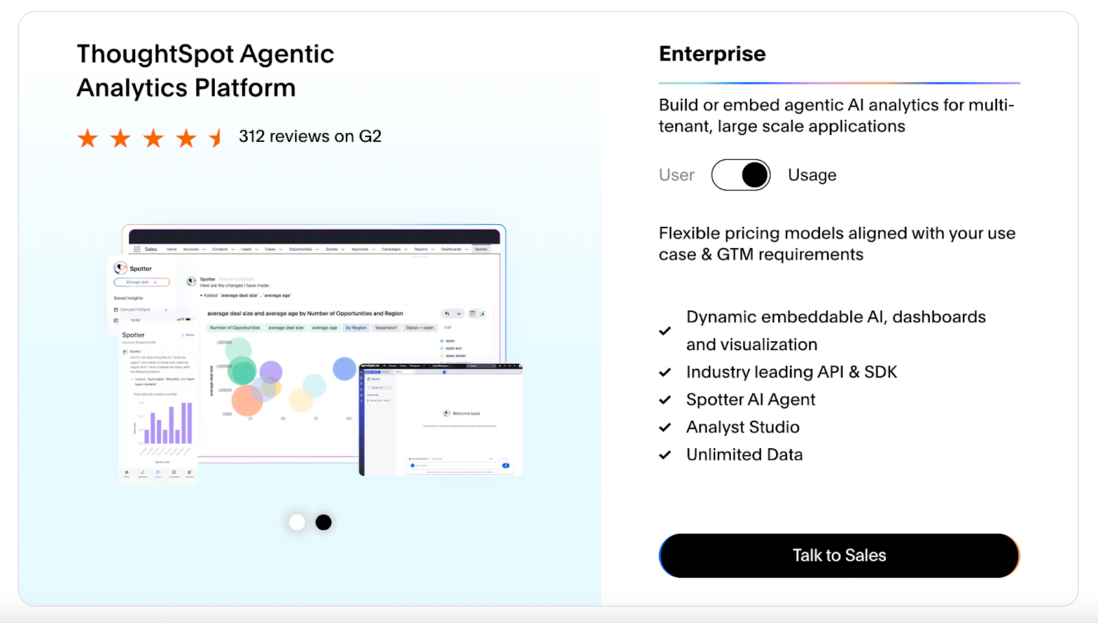 Thoughtspot reviews: pricing