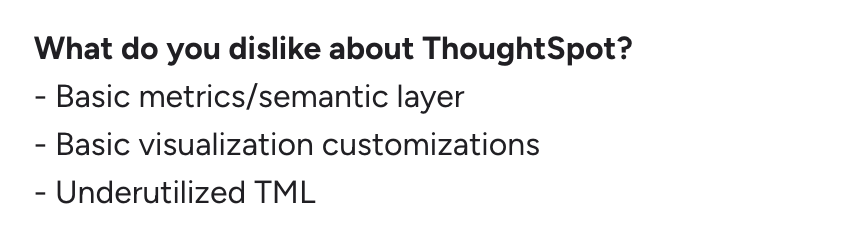 ThoughtSpot review: visualization types