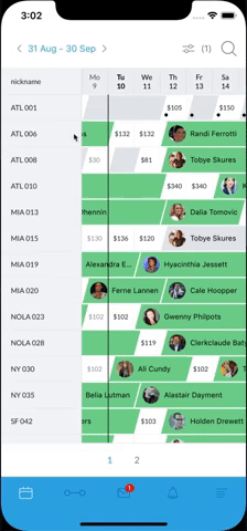 Walkthrough video of Guesty’s multi-calendar mobile view
